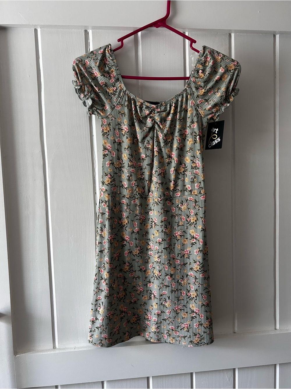 art class | sage green floral dress kids